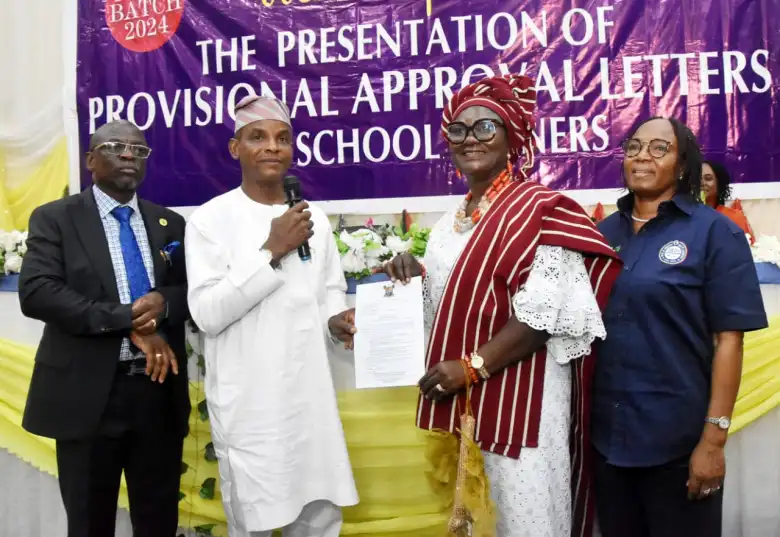 Presentation of Provisional Approval Letters to School Owners on Tuesday September 3rd, 2024 at the ERC, Ojodu, Ikeja